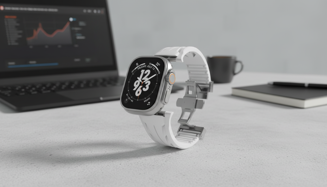 Cut-to-Size Fluororubber Sport Strap for Apple Watch Ultra